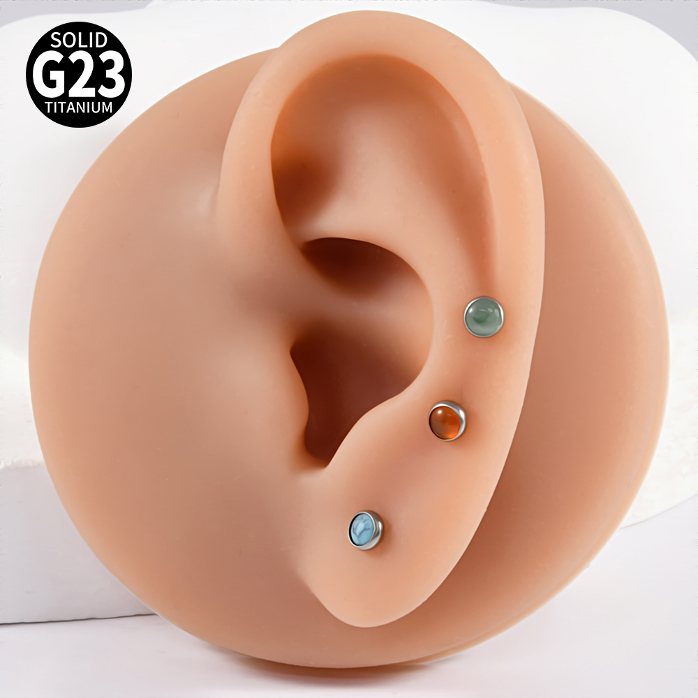 1PC 16g G23 Titanium Crystal&S - Tragus Flat Back 评论和价格