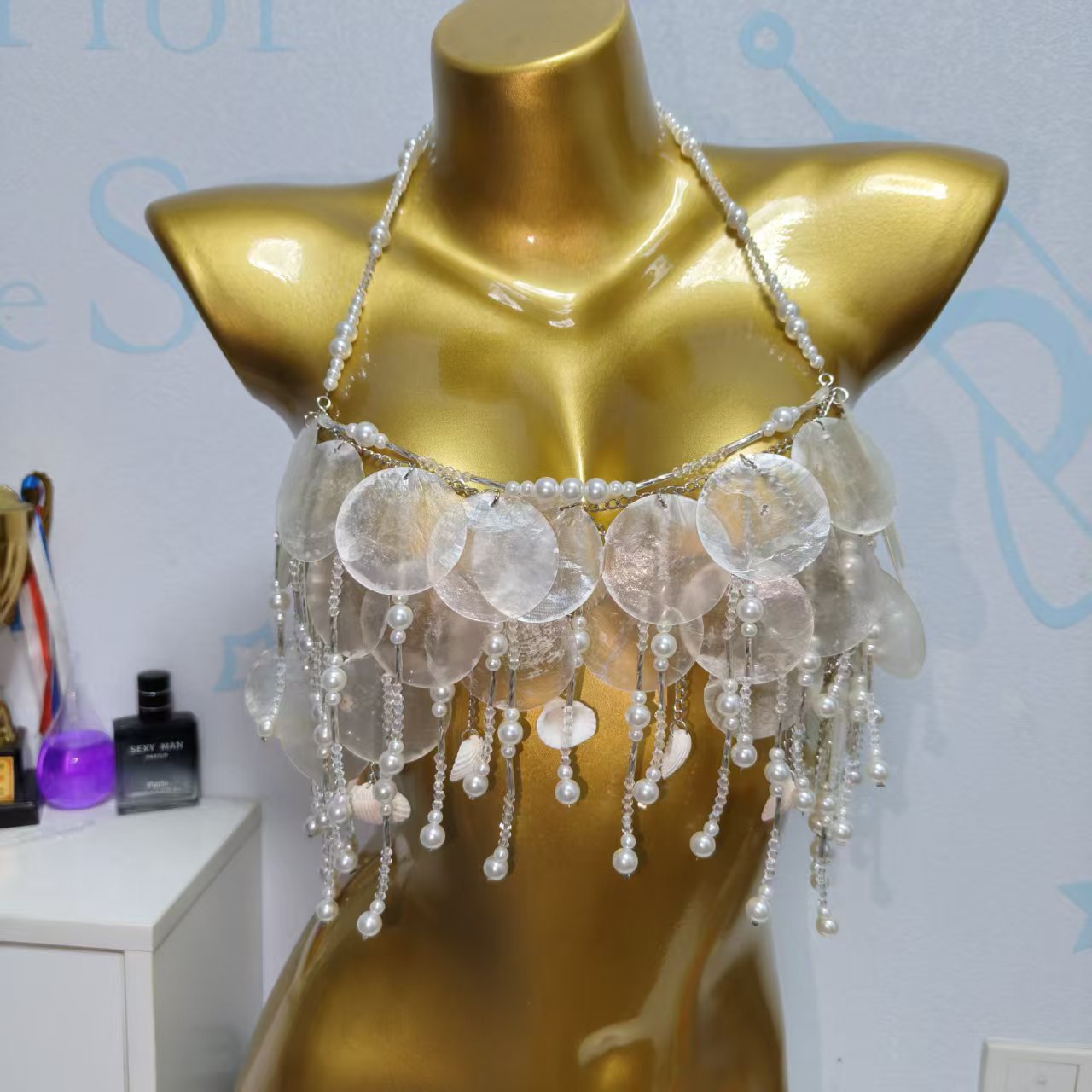 Handmade Sparkly Mermaid Top C - Body Jewelry Bra 评论和价格