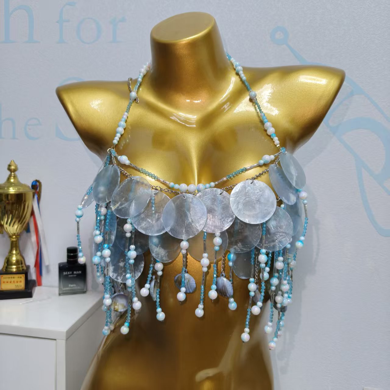 Handmade Sparkly Mermaid Top C - Body Jewelry Bra 评论和价格