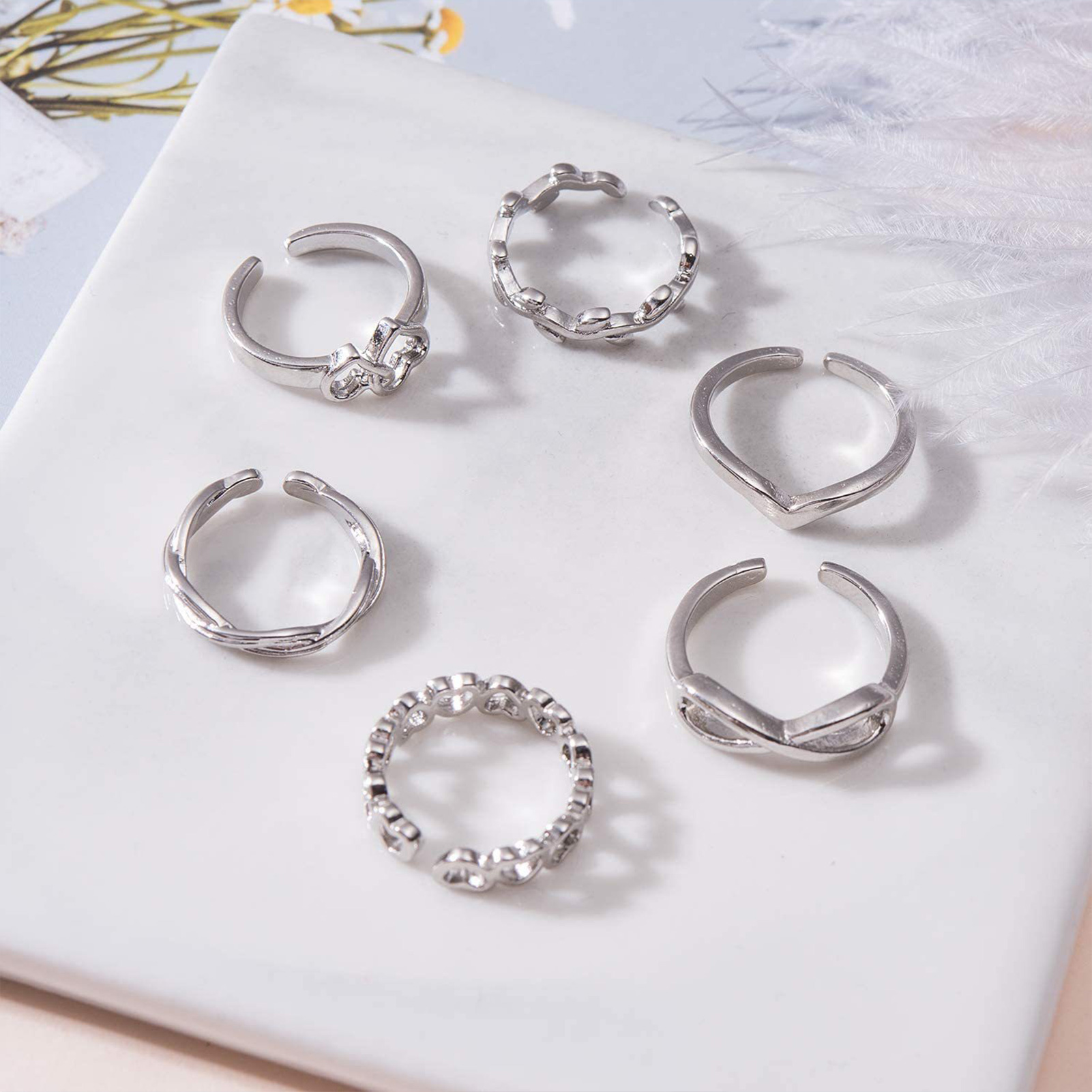 10/12Pcs Toe Rings for Women O - Body Jewelry Hoops 评论和价格