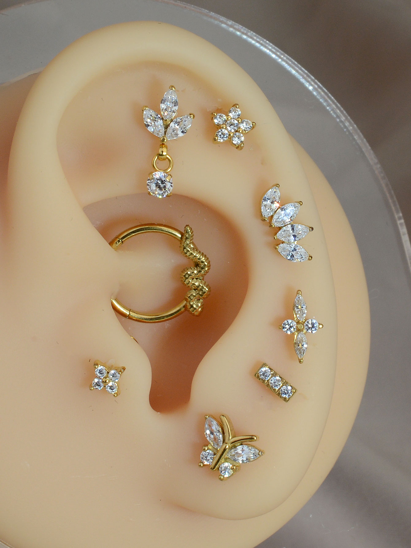 1PC Titanium Stainless Steel E - Tragus Flat Back 评论和价格