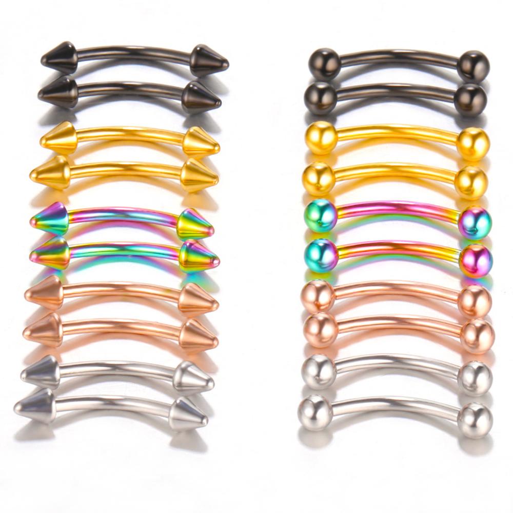 10pc/lot Eyebrow Piercing Curv - Nipple Bar Curved 评论和价格