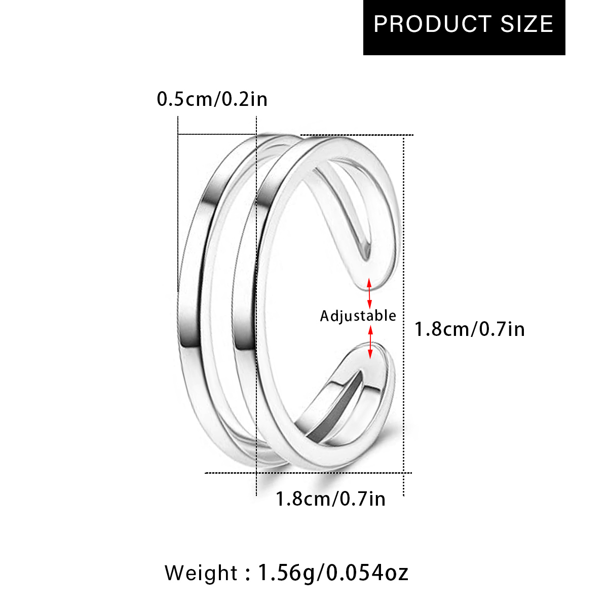 Adjustable Double Layer Toe Ri - Body Jewelry Hoops 评论和价格