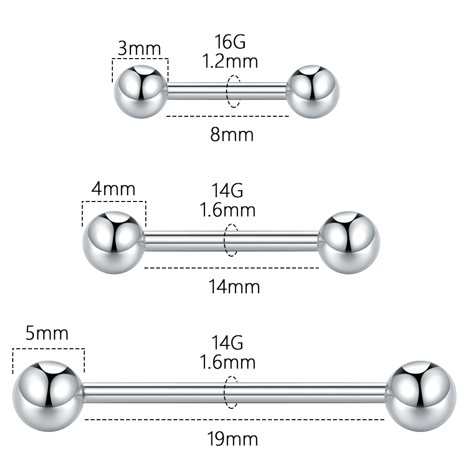 5/10Pcs G23 Titanium Threadles - Body Jewelry Industrial 评论和价格