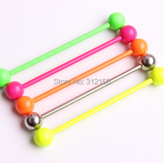 2 Pieces 14G 1.6mm Tongue Ring - Body Jewelry Industrial 评论和价格