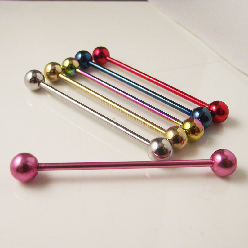 2 Pieces 14G 1.6mm Tongue Ring - Body Jewelry Industrial 评论和价格