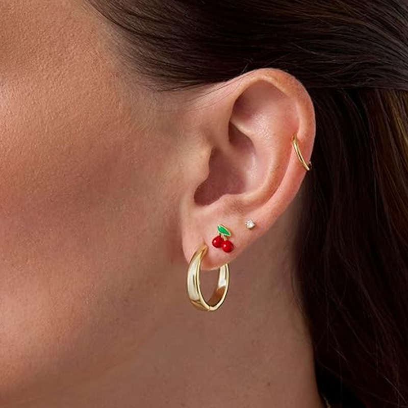 2pcs Cartilage Earrings Stud f - Tragus Flat Back 评论和价格