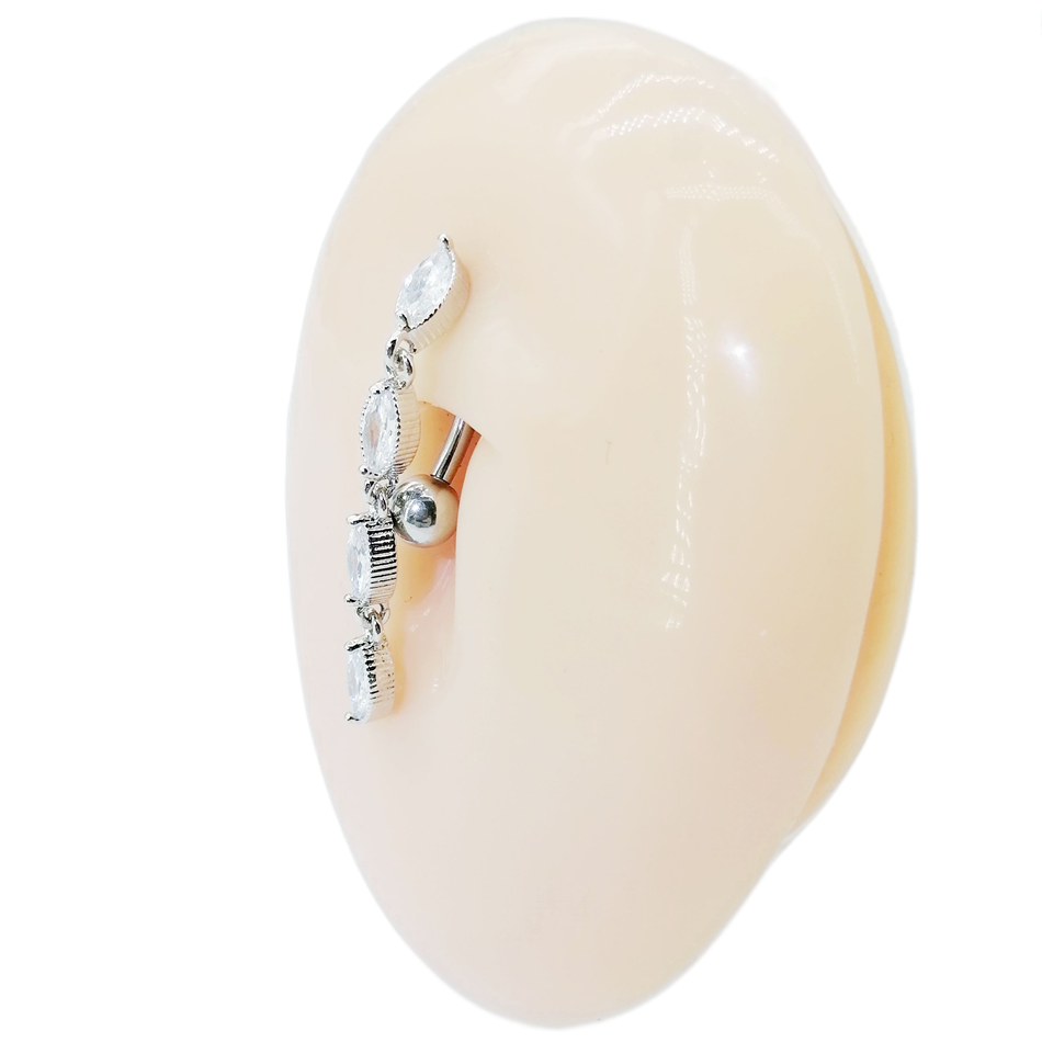 Reversed Barball 14G Belly But - Body Jewels 评论和价格