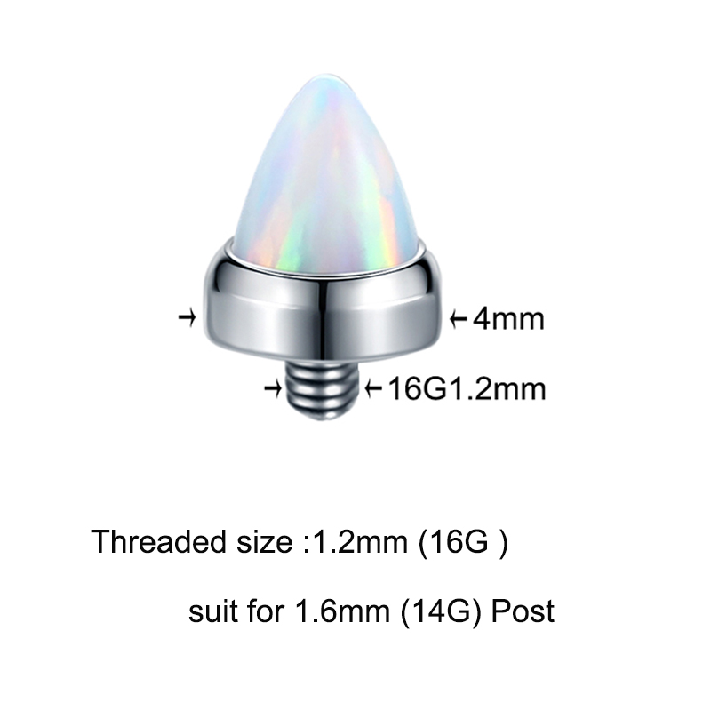 1PC Titanium Claw Set Opal Bul - Body Jewelry Industrial 评论和价格