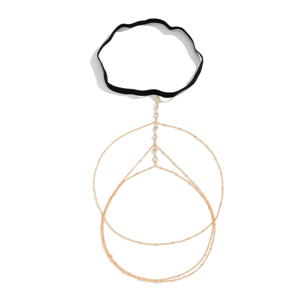 Boho Elastic Band Crystal Leg  - Body Jewels 评论和价格