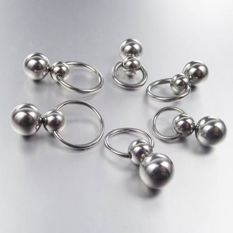1Pcs Stainless Steel Double Ba - Nipple Bar Curved 评论和价格