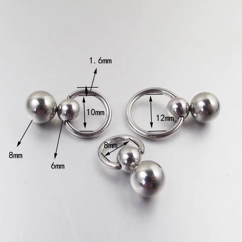 1Pcs Stainless Steel Double Ba - Nipple Bar Curved 评论和价格