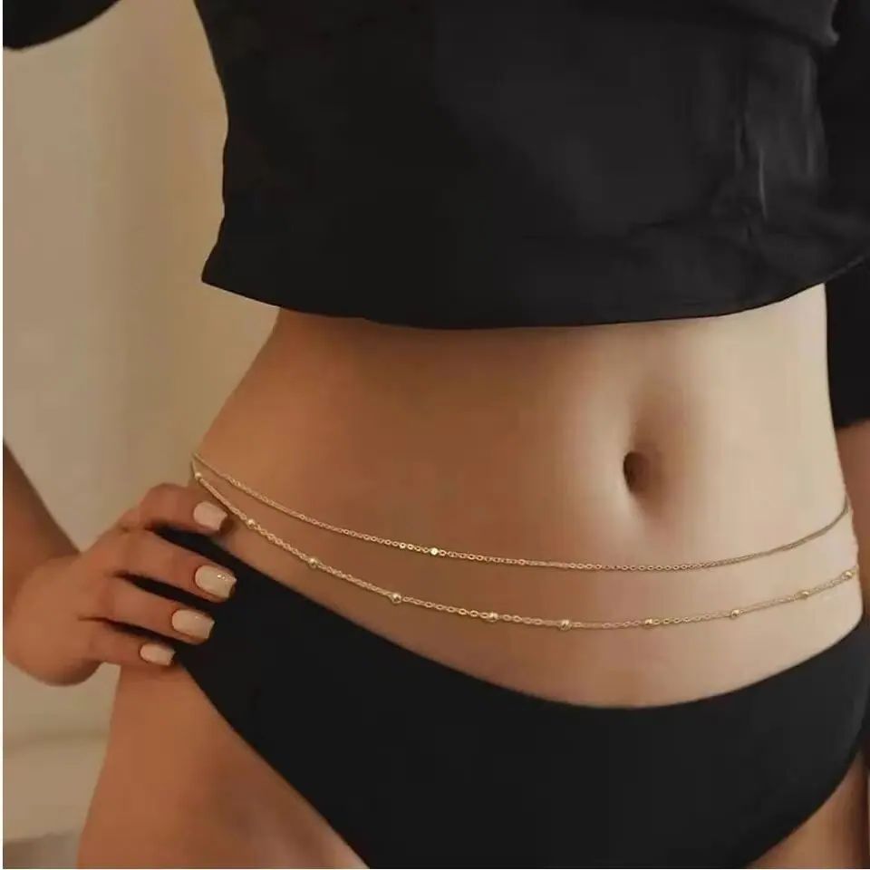 HipHop Double Layers Belly Cha - Body Jewels 评论和价格