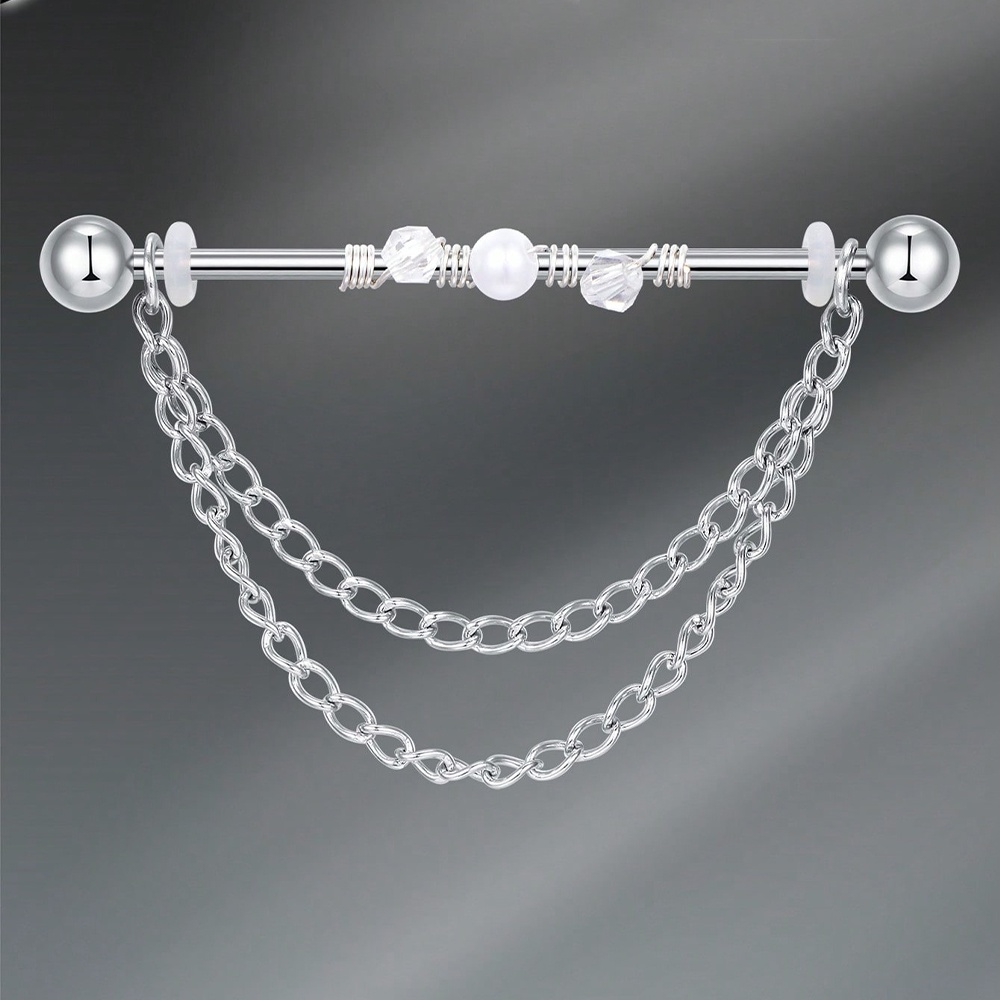 14G Industrial Barbell Cartila - Body Jewelry Industrial 评论和价格