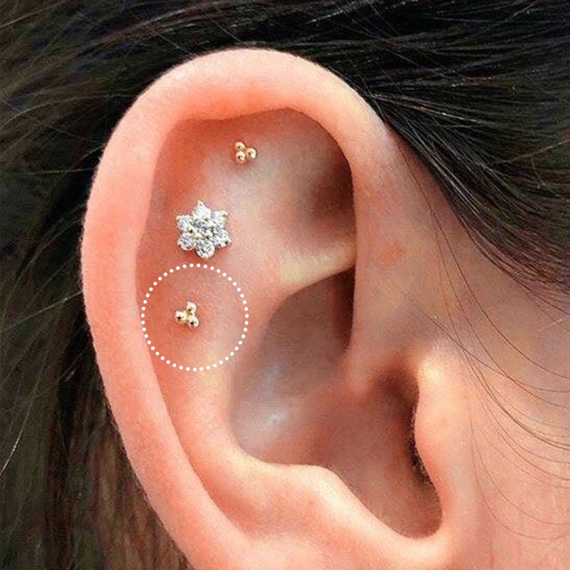 1PC Stainless Steel Mini Studs - Tragus Flat Back 评论和价格