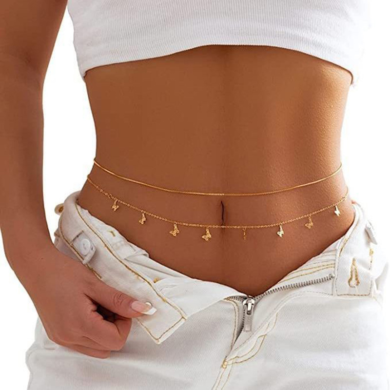Fashion Simple Double Layer Be - Body Jewels 评论和价格