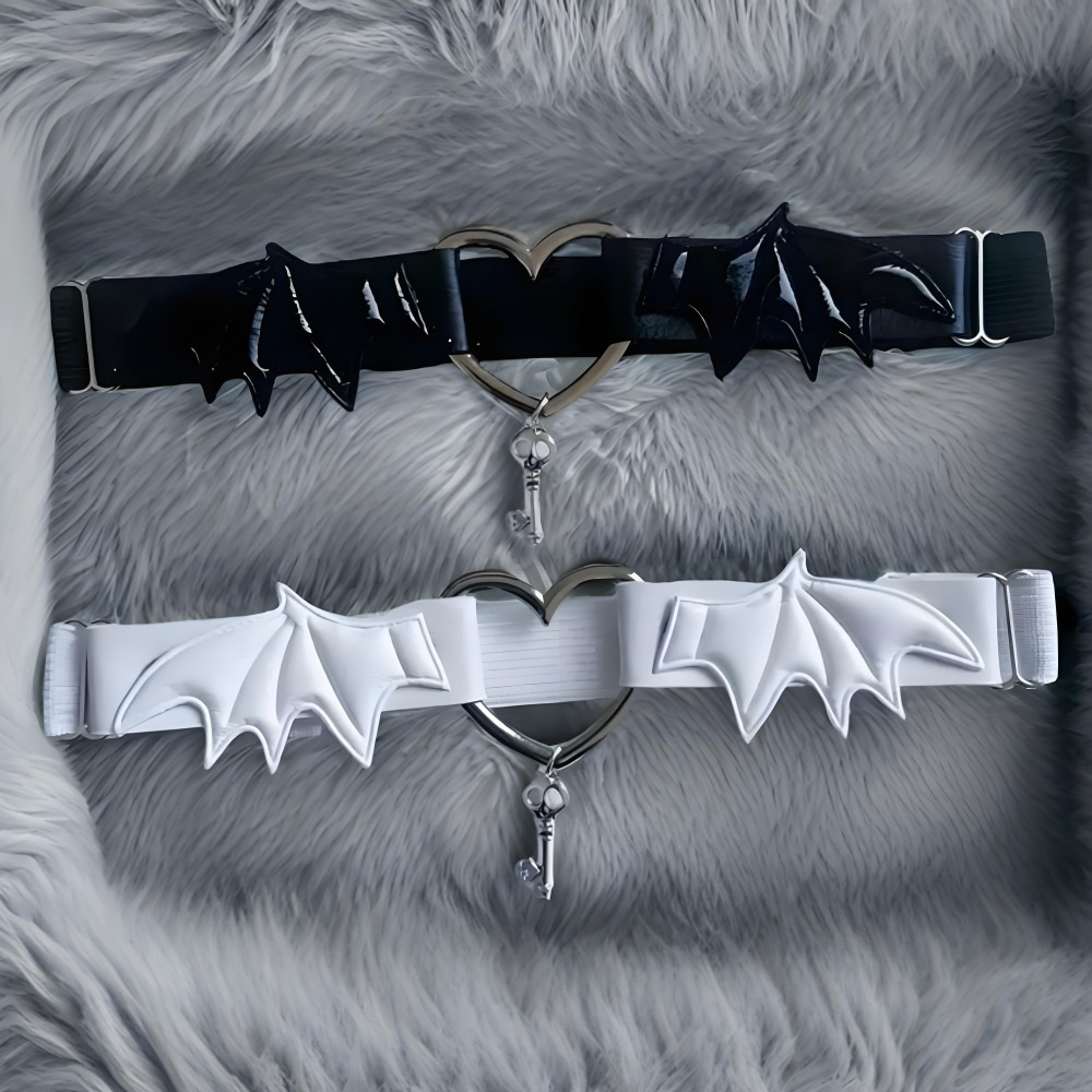 Gothic Harajuku Black Heart Wi - Body Jewels 评论和价格