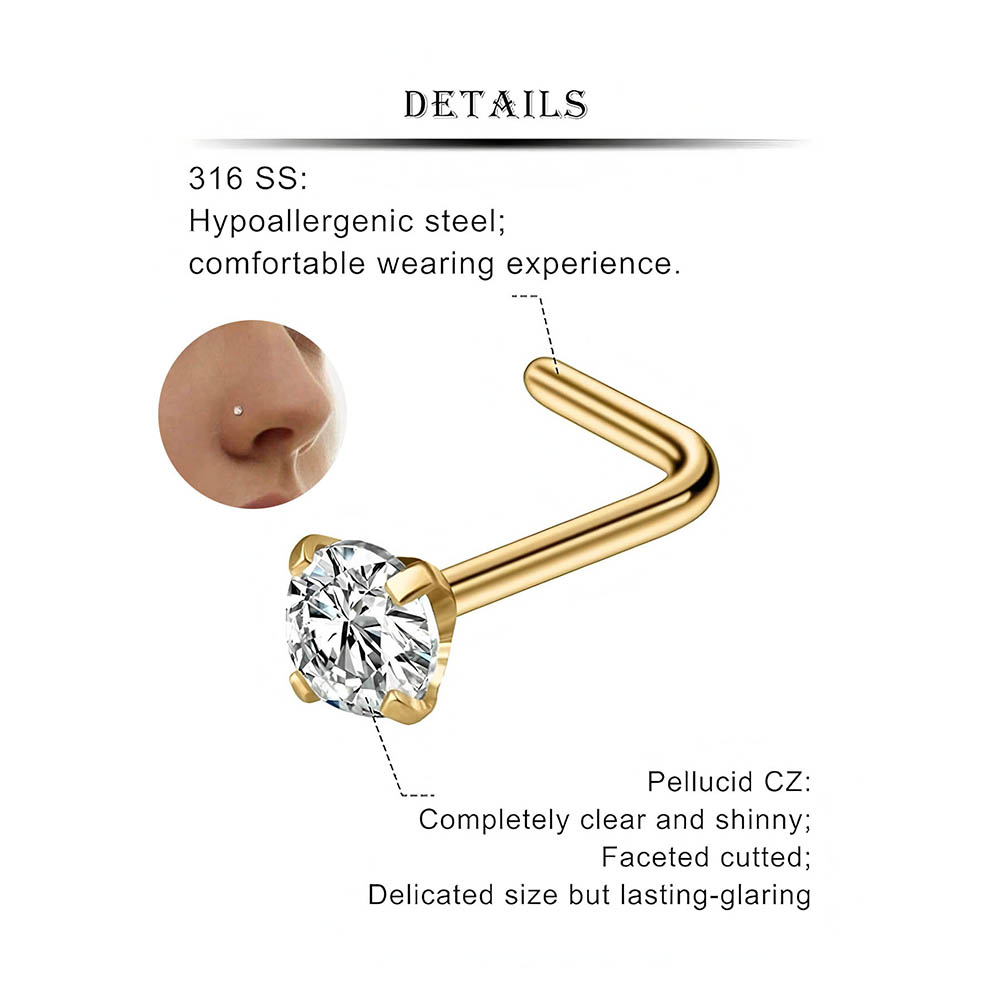 12-Piece Full Set 316L Hypoall - Body Jewelry Hoops 评论和价格