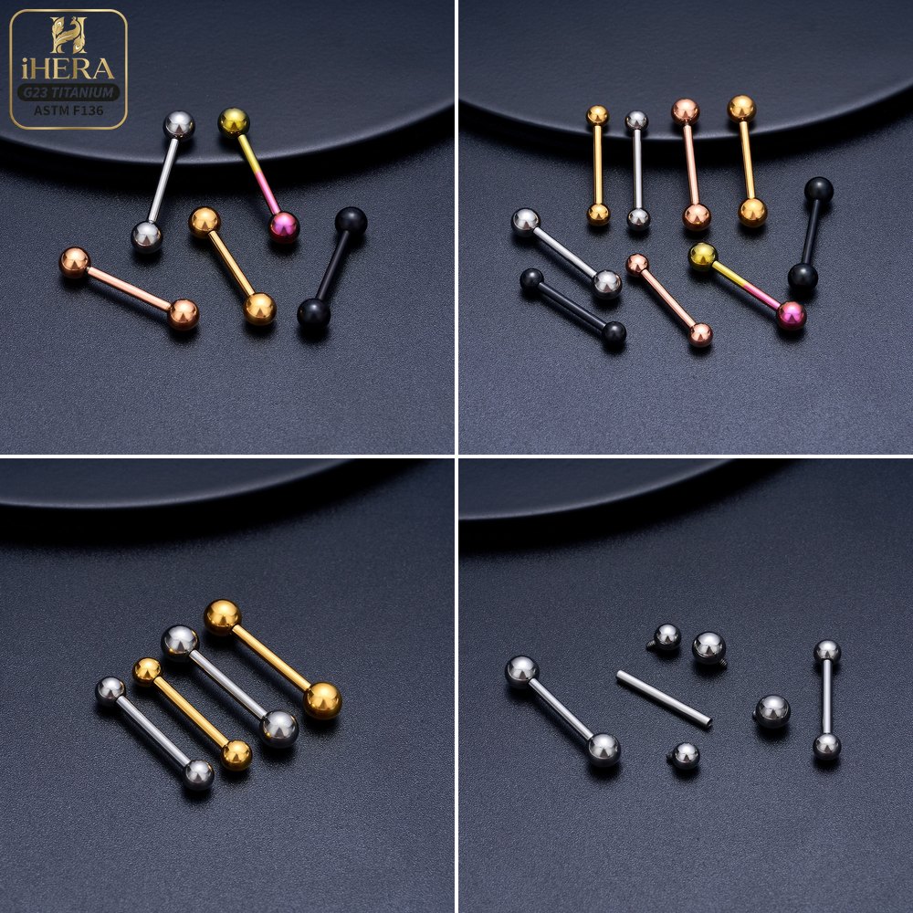 14G 16G G23 Titanium Straight  - Body Jewelry Industrial 评论和价格
