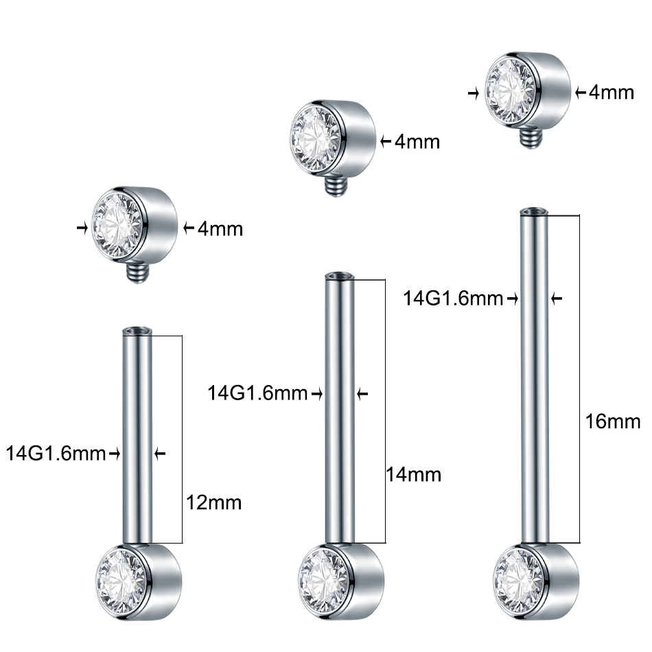 1/5Pcs Implant Grade Titanium  - Body Jewelry Implant Grade Titanium 评论和价格