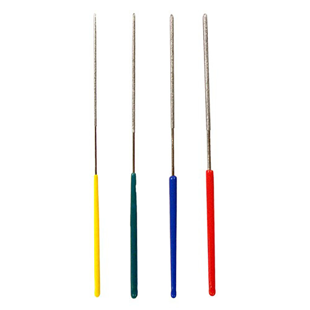 TLD-4 4Pcs Round Diamond File  - Yellow Body Jewelry 评论和价格